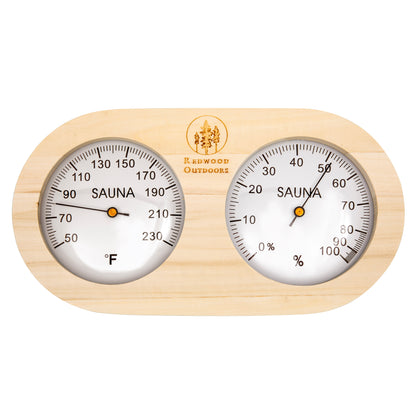Wooden Thermometer/Hygrometer Combo