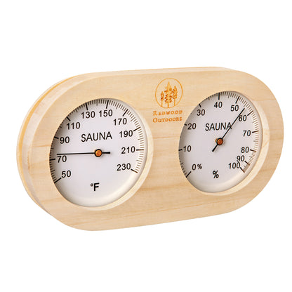 Wooden Thermometer/Hygrometer Combo