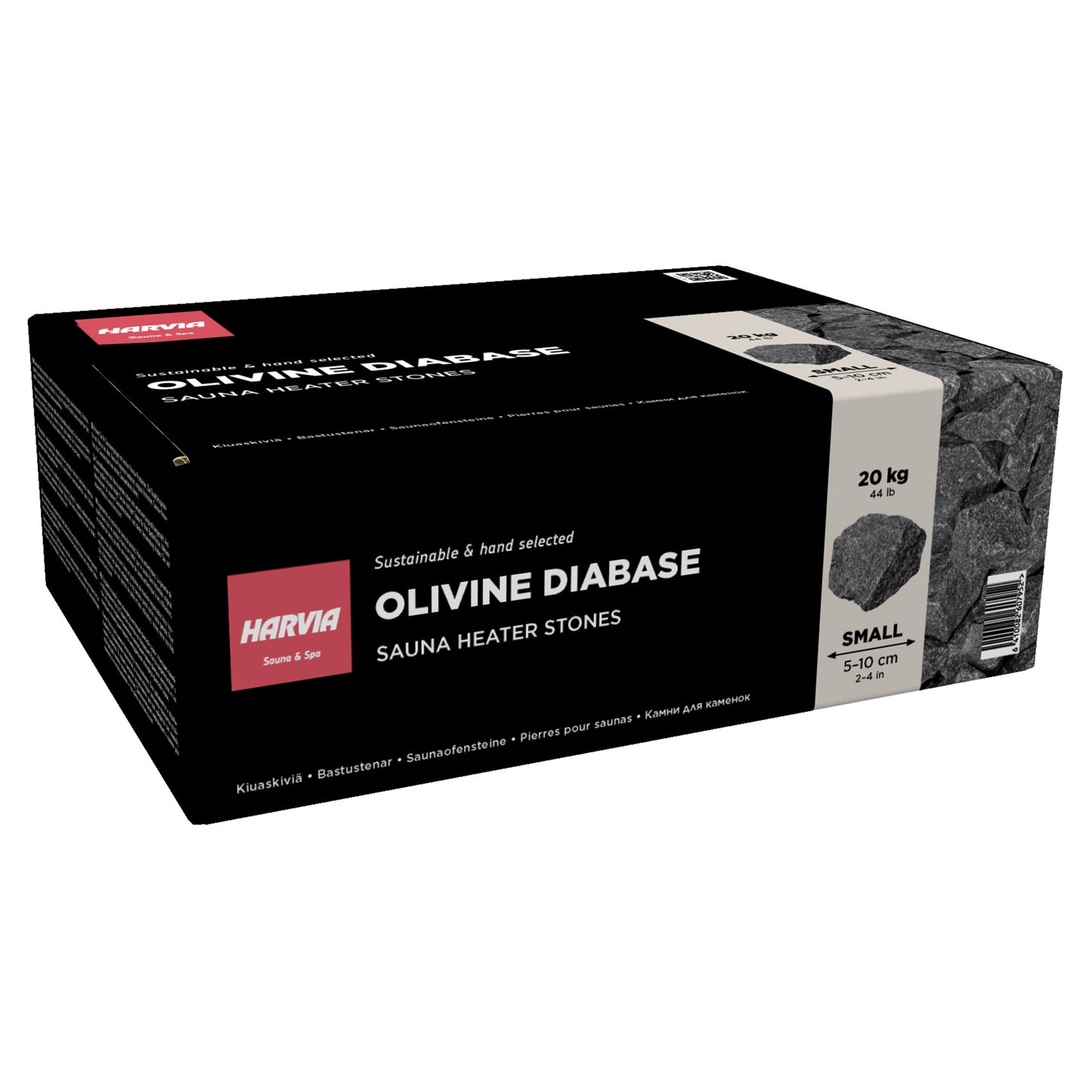 Harvia Split-Face Heater Stones – 2–4", 44 lb