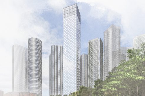 SimpsonHaugh's proposed residential development within Great Jackson Street, seen from Hulme Park 3by2