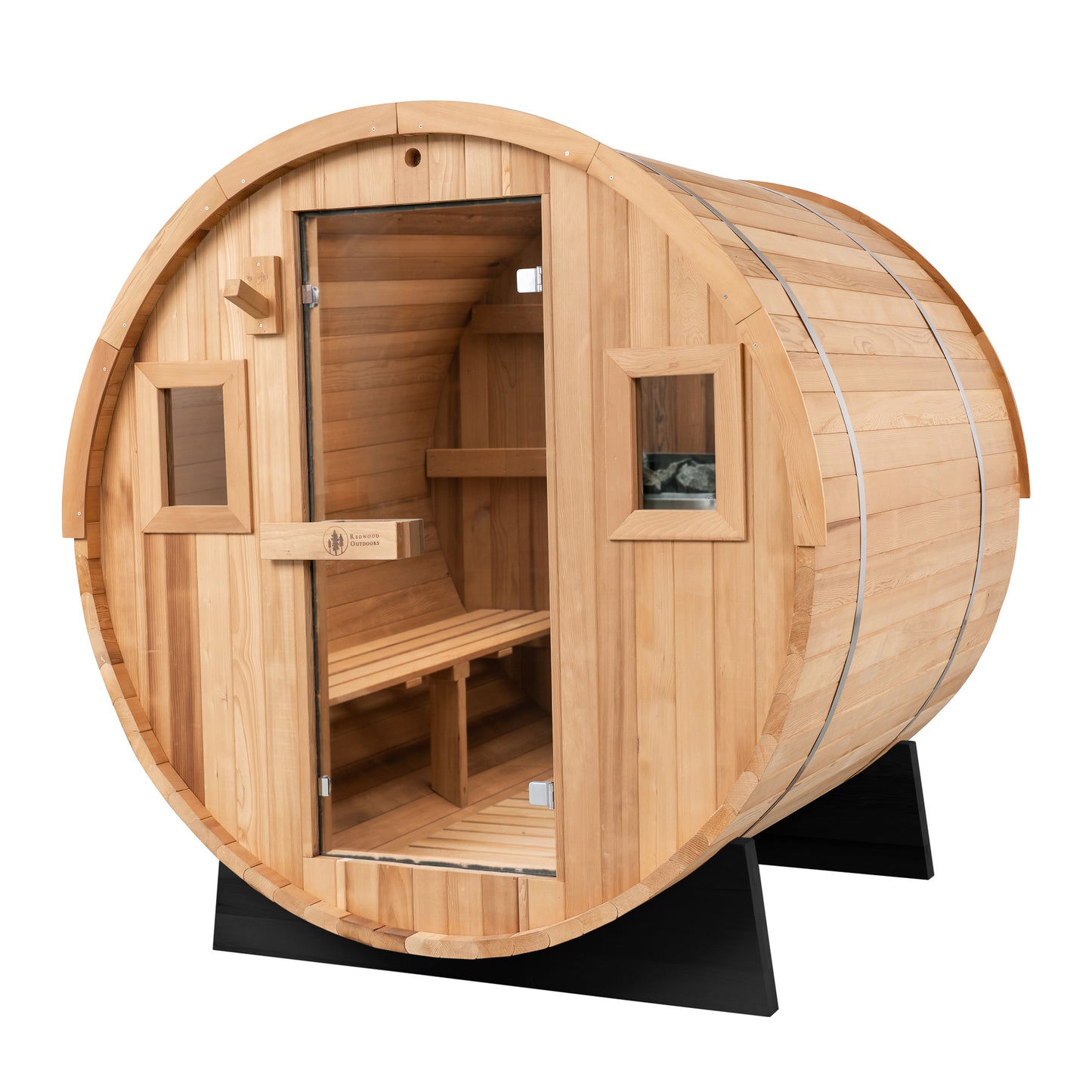 Extra-Wide Barrel Outdoor Sauna x Alaskan All-In-One Cold Plunge