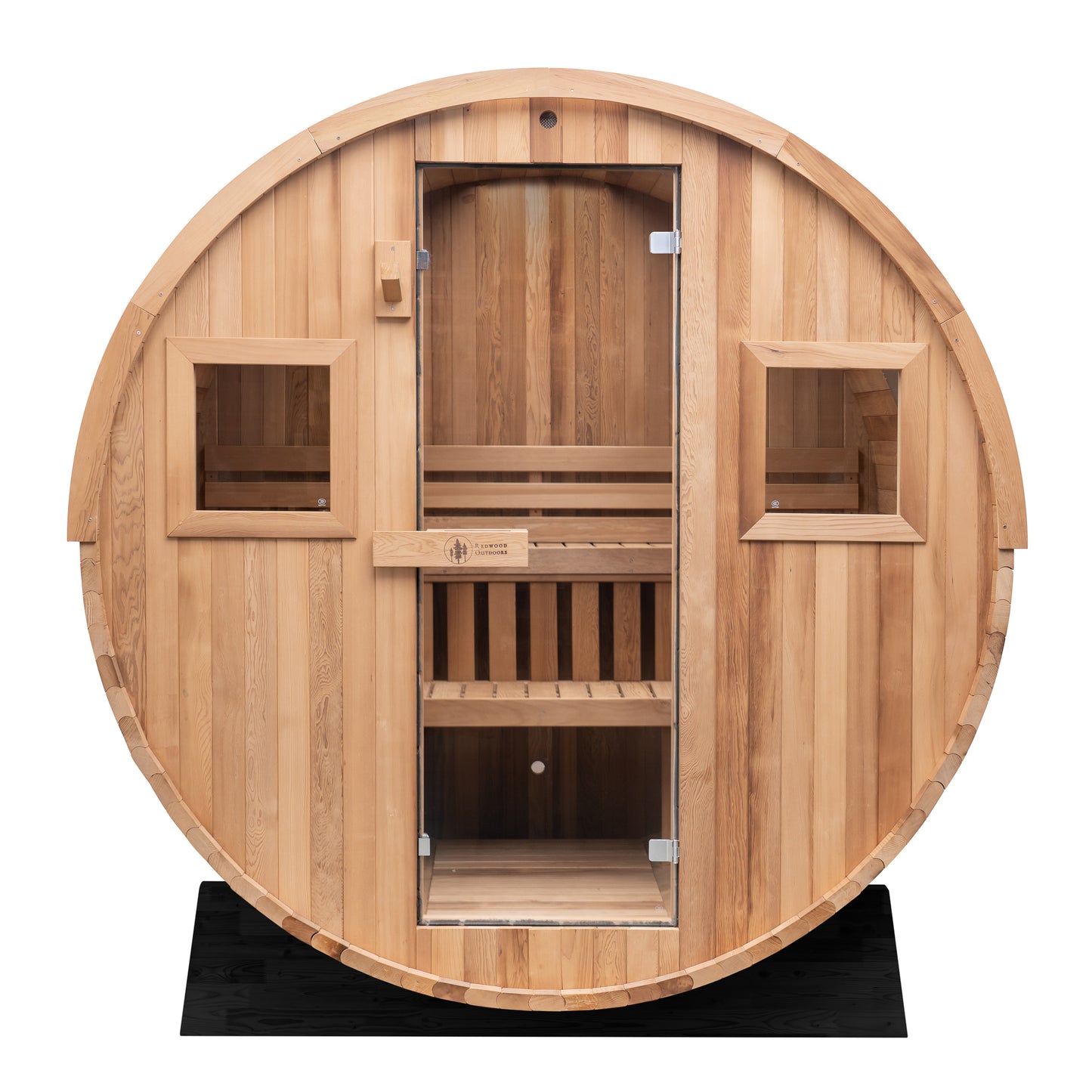 Extra-Wide Barrel Outdoor Sauna - 6 Person