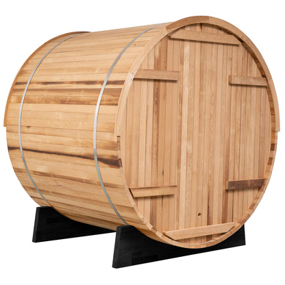 Extra-Wide Barrel Outdoor Sauna - 6 Person
