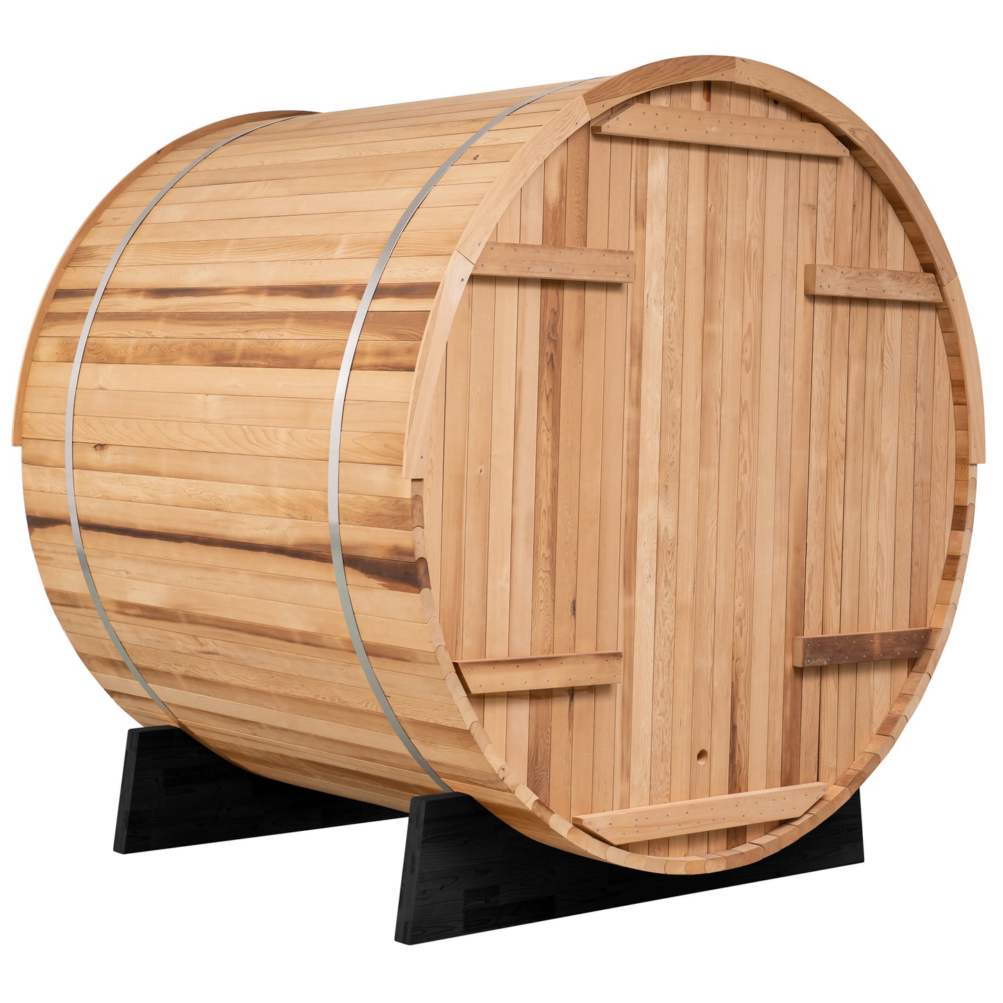 Extra-Wide Barrel Outdoor Sauna - 6 Person