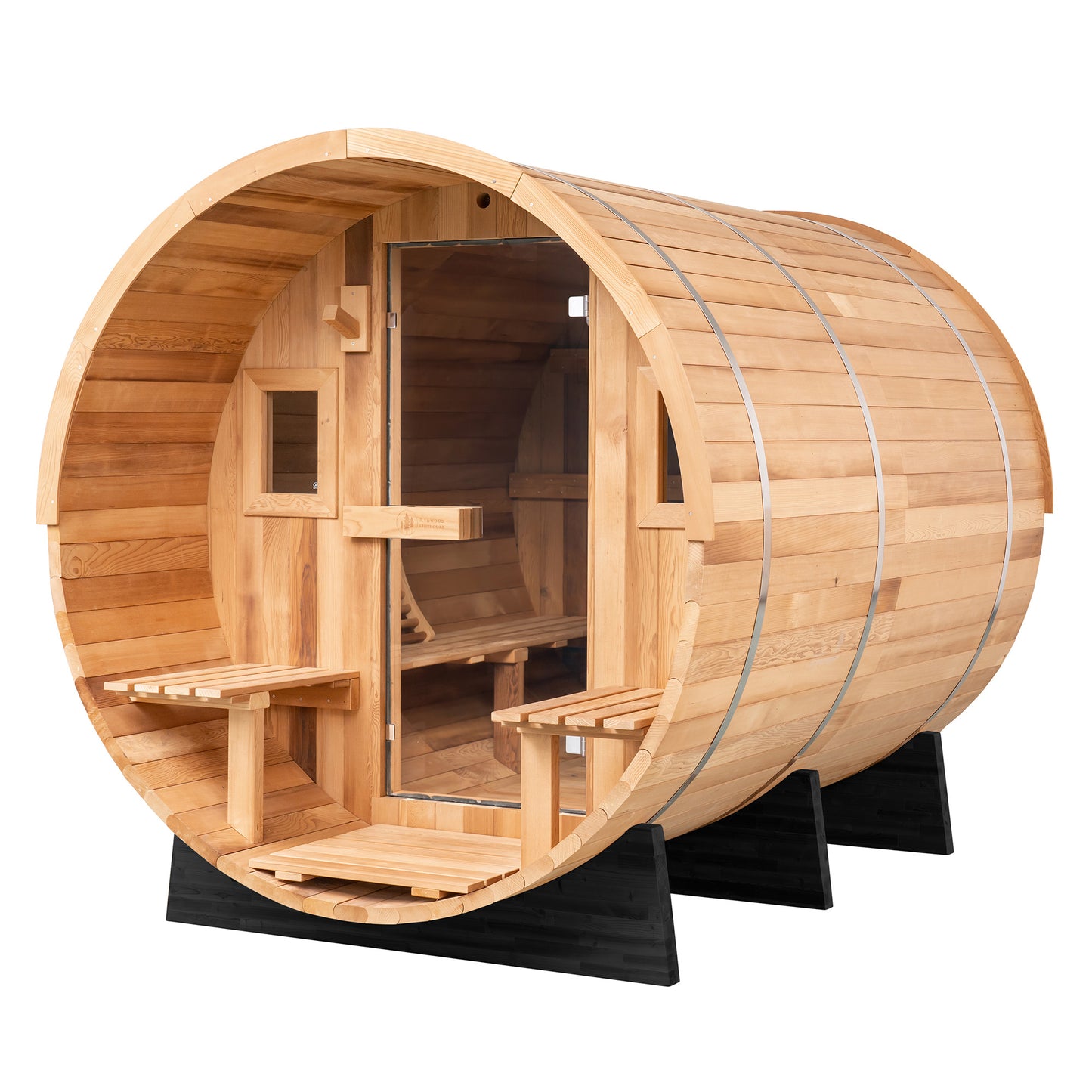 Barrel Outdoor Sauna w/ Porch - 6 Person