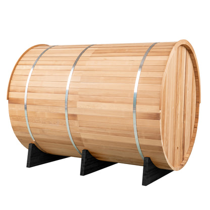 Barrel Outdoor Sauna w/ Porch - 6 Person
